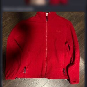 L.L. Bean Vibrant Red Fleece Jacket